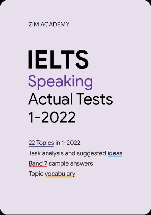 IELTS Speaking Actual Tests January 2022 - Tổng hợp và giải đề thi IELTS Speaking tháng 1/2022